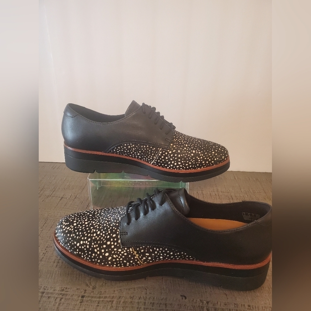 Clarks Unstructured Darcey Lace Black Leather Size 9.5 - Picture 5 of 11